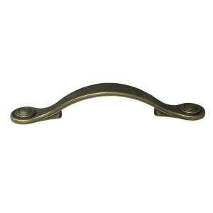 Image of Brass effect Zinc alloy Rivet Bow Furniture Handle (L)143mm