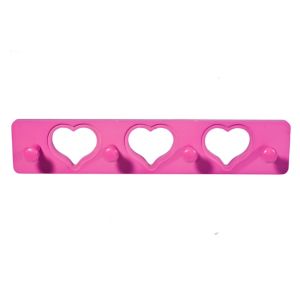 Image of Pink & Heart Hook rail (L)400mm (H)12mm