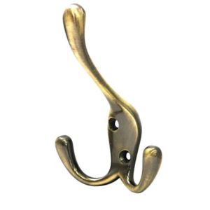 Image of Brass effect Zinc alloy Large Hook (H)70mm