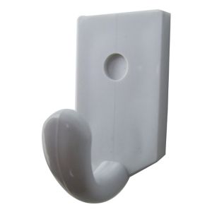 Image of White Large Cup hook (L)40.8mm Pack of 2