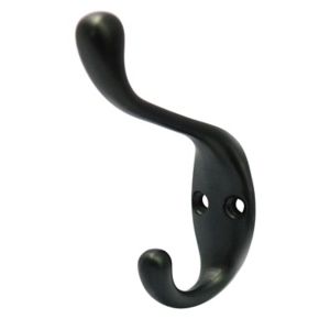 Image of Black Zinc alloy Hook (H)23.5mm