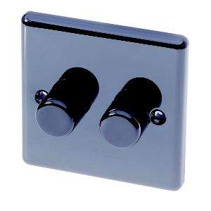 Image of LAP 2 way Double Black Dimmer switch