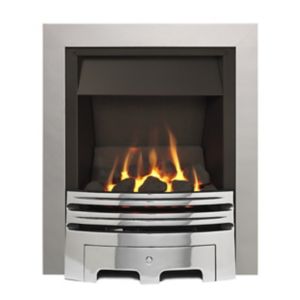 Image of Ignite Westerly Open Fronted Chrome effect Gas Fire