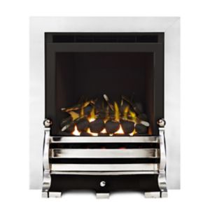 Image of Ignite Fairfield Glass Fronted Chrome effect Gas Fire