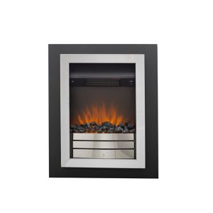 Image of Sirocco Easton Black Chrome effect Electric Fire