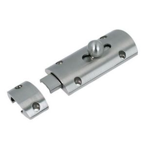 Image of Select Nickel-plated Steel Heavy door bolt (L)76mm