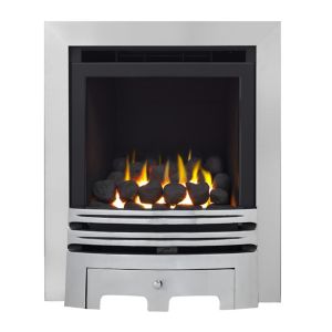 Image of Westerly Glass Fronted Chrome effect Gas Fire