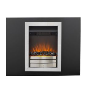 Image of Easton Black Chrome effect Electric Fire