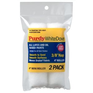 Image of Purdy White dove 4" Short Woven nylon Mini Roller sleeve Pack of 2