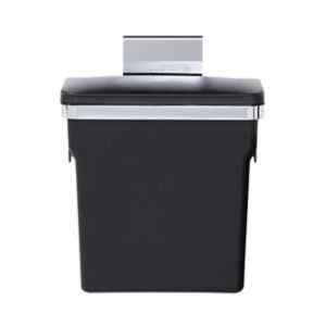 Image of Simplehuman Black Plastic Built in rectangular bin