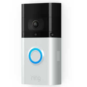Ring 3 Plus Silver Nickel Wireless Video Doorbell