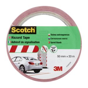 Image of Scotch Red & white Tape (L)33m (W)50mm