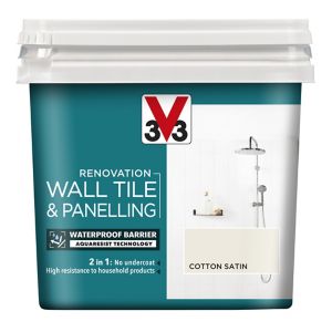 Image of V33 Renovation Cotton Satin Wall tile & panelling paint 0.75L
