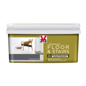 Image of V33 Renovation Anthracite Satin Floor & stair paint 2L