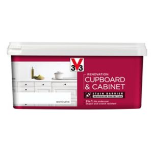 Image of V33 Renovation White Satin Cupboard & cabinet paint 2L