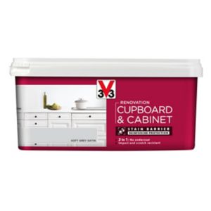 Image of V33 Renovation Soft grey Satin Cupboard & cabinet paint 2L