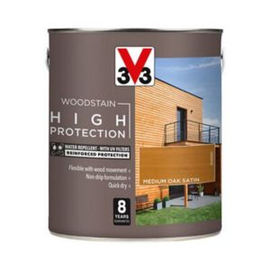 Image of V33 High protection Medium oak Mid sheen Wood stain 750ml