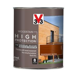 Image of V33 High protection Mahogany Mid sheen Wood stain 750ml