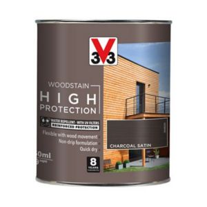 Image of V33 High protection Charcoal Mid sheen Wood stain 750ml