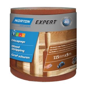 Image of Norton Expert 40 grit Sanding roll (L)5000mm (W)115mm