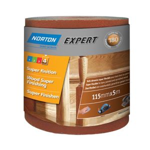 Image of Norton Expert 180 grit Sanding roll (L)5000mm (W)115mm