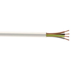 Image of Nexans 3184Y White 4 core Multi-core cable 1mm² x 25m