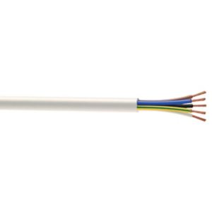 Image of Nexans White 5 core Multi-core cable 1mm² x 5m