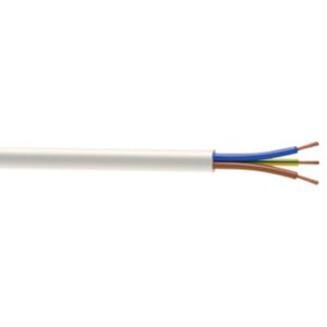 Image of Nexans 3183TQ White 3 core Fire cable 1.5mm² x 5m