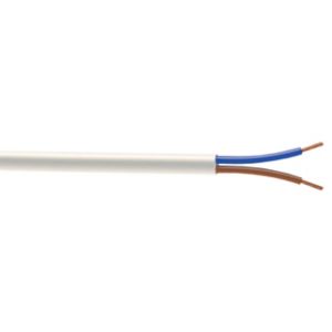 Image of Nexans NX100 White 2 core Multi-core cable 1.5mm² x 10m