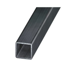 Image of Dark grey Varnished Cold-rolled steel Square Tube (W)30mm (L)1m