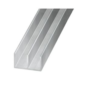Image of Powder-coated Double U-shaped Channel (L)2m (W)16mm