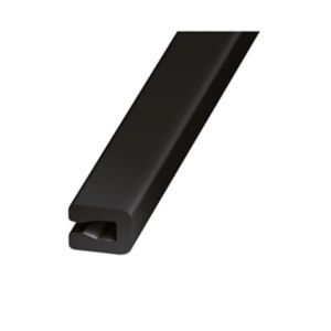 Image of Black U-shaped Channel (L)1m (W)4mm