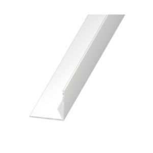 Image of Anodised Silver effect Aluminium L-shaped Equal angle (H)20mm (W)20mm (L)2.5m