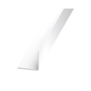 Image of White uPVC L-shaped Equal angle (H)20mm (W)20mm (L)2.5m