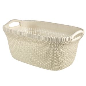 Image of Knit collection Oasis white 40L Plastic Storage basket (H)270mm (W)600mm