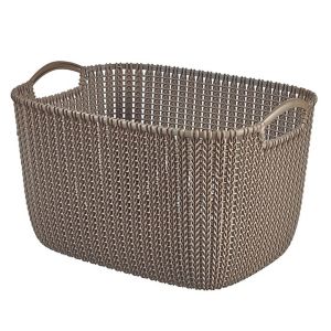 Image of Knit collection Harvest brown 19L Plastic Storage basket (H)230mm (W)400mm