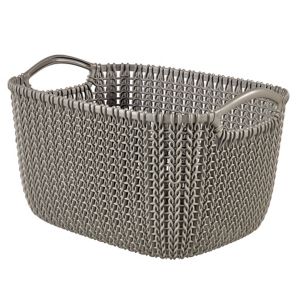 Image of Knit collection Harvest brown 8L Plastic Storage basket (H)170mm (W)300mm