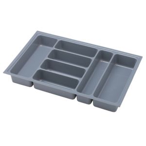 It Kitchens Plastic Utensil Tray, (H)90mm (W)705mm Grey
