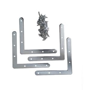 Image of Form Grey Zamak alloy Angle bracket Pack of 4