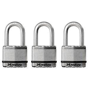 Image of Master Lock Excell Steel Cylinder Open shackle Padlock (W)50mm Pack of 3