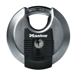 Image of Master Lock Excell Stainless steel Cylinder Closed shackle Padlock (W)70mm