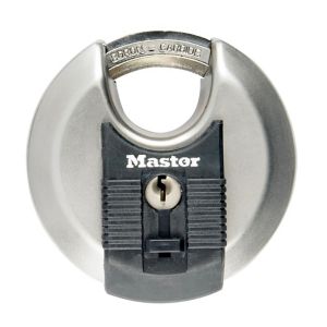 Image of Master Lock Excell Stainless steel Cylinder Closed shackle Padlock (W)80mm