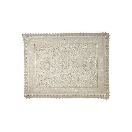 Marinette Saint-Tropez Platinum Beige Cotton Floral Bath mat (L)500mm ...