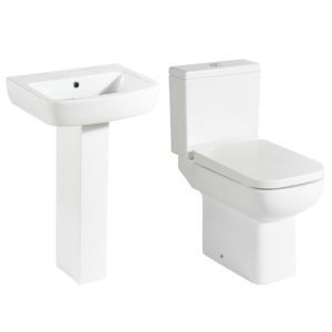 Image of Cooke & Lewis Fabienne Close-coupled Toilet & full pedestal basin