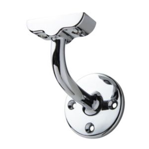 Cheshire Mouldings Axxys® Chrome Effect Metal Wall-Mounted Handrail Bracket (L)70mm (H)66mm (W)50mm