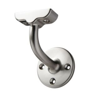 Cheshire Mouldings Axxys® Brushed Nickel Effect Metal Wall-Mounted Handrail Bracket (L)70mm (H)67mm (W)50mm