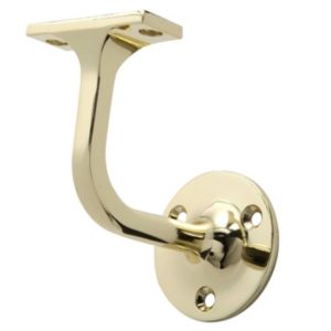 Cheshire Mouldings Brass Effect Metal Wall-Mounted Handrail Bracket (L)50mm (H)70mm (W)80mm, Pack Of 5