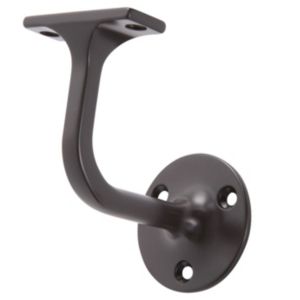 Cheshire Mouldings Black Metal Wall-Mounted Handrail Bracket (L)50mm (H)70mm (W)80mm, Pack Of 5