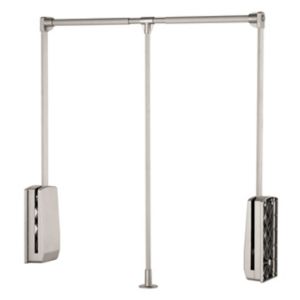 Image of Form Darwin Silver effect Pull down clothes rail (L)140mm (H)1000mm