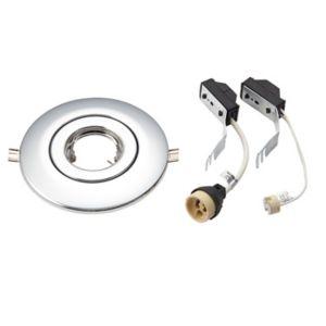 Image of Diall IP20 Polished Chrome effect Halogen Non-adjustable Downlight conversion kit
